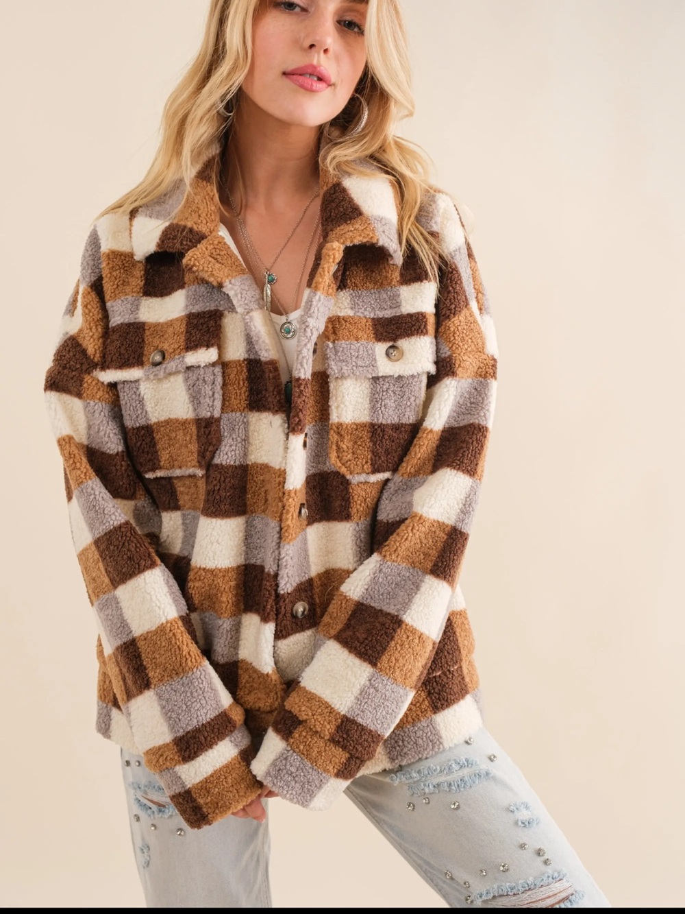 NWT Blue B Boutique fuzzy jacket